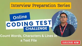 Count Words Characters Lines in a Text File Python File Handling Interview Preparation