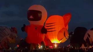abq international balloon fiesta 2022 only glow timelapse albuquerqueinternationalballoonfiesta 4k