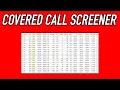 Covered Call Screener - How To Trade Covered Calls