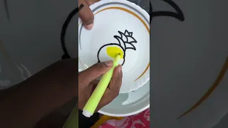 How to Draw Cute Pineapple Step by Step 🍍 | Easy Fruit Drawing