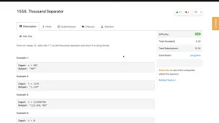 thousand separator leetcode leetcode 1556 String