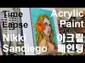 Acrylic Painting Nikki Sandiego - 1st Coloring