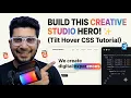 Build a Modern Minimalist Digital Creative Agency Hero Section HTML CSS JS Tutorial