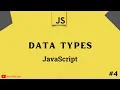 Data types in JavaScript - JavaScript tutorial 2022 part 4