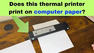 Phomemo Portable Thermal Printer Tutorial printing on thermal paper and computer paper