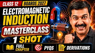Electromagnetic Induction Class 12 One Shot | All Derivations + PYQs | Boards 2027 🚀