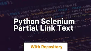 python selenium partial link text