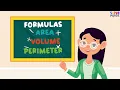 FORMULAS Area Perimeter Volume Learn Maths for Kids SuperMindz