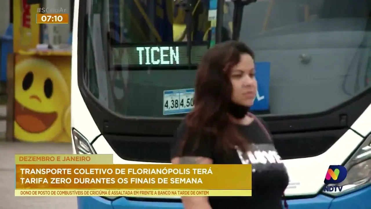 Florianópolis terá ônibus, de graça, aos sábados e domingos nos meses de dezembro e janeiro
