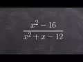 Simplifying a rational expression by factoring