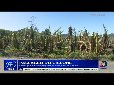 Passagem do ciclone: destruição e muitos prejuízos na zona rural de Garuva