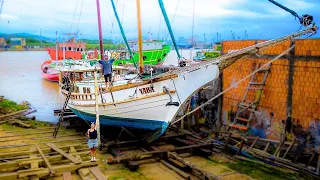 Hauling Out Our 88ft Wooden Boat for the First Time Since the Rebuild — Sailing Yabá