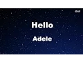 Hello - Adele Karaoke With Guide Melody