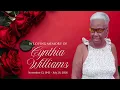 In loving memory of Cynthia Williams