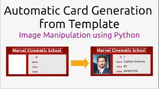 Automatic Card Generation from Template Image Manipulation using Python