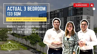 virtual condo tour 133 sqm 3 bedroom unit in albany luxury residence 