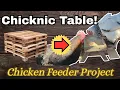 Build A Chicken Feeder Chicknic Table - Pallet Wood Homestead Side Hustle