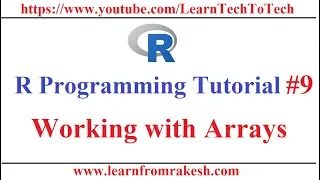 R Programming Tutorial Working with Arrays
