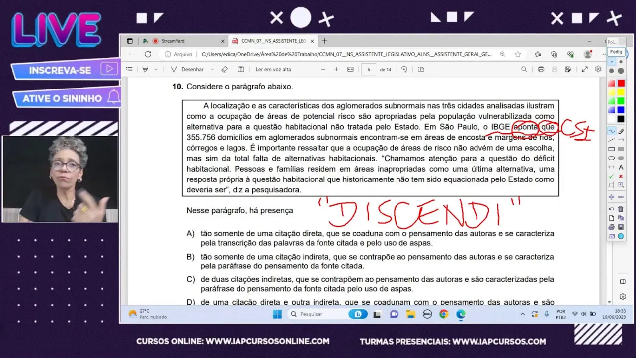 LIVE: CORREÇÃO DE LÍNGUA PORTUGUESA DO CONCURSO DA CMN