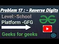 Reverse Digits Java GFG Java Programming CodewithRoman