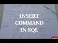 INSERT COMMAND IN SQL