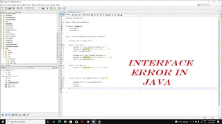 How to solve Interface Error in Java