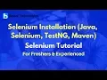 Selenium Installation Java Selenium TestNG Maven Selenium Tutorial For Beginners