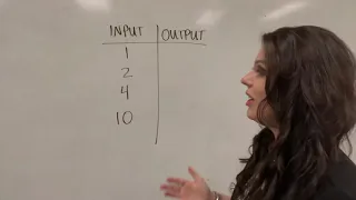 Math Patterns in mathematics using input output tables