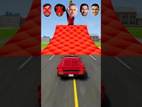 πCR7 vs Messi vs Haaland vs MrBeast vs Yamal Characters β½#beamngdrive #football #shorts #usa