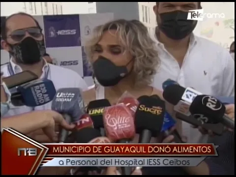 Municipio de Guayaquil donó alimentos a personal del hospital IESS Ceibos