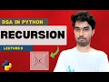 Recursion in 10 minutes Recursion in Python DSA in Python Lecture 9 Recursion