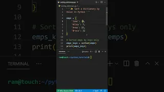 Sort A Dictionary by Value In Python
