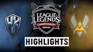 H2K vs. VIT - EU LCS Quarterfinals Day 2 Match Highlights (Spring 2018)