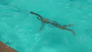 swimming 100 meters byanuj nidhi khushi and kuldeep