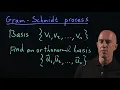 Gram-Schmidt process Lecture 19 Matrix Algebra for Engineers