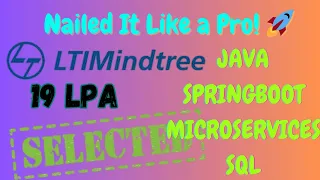 LTIMindtree Interview Experience Spring Boot Microservices SQL Java8
