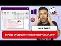 MySQL Shutdown Unexpectedly XAMPP Error SOLVE How To Fix MySQL Shutdown Unexpectedly XAMPP Error