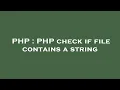 PHP PHP check if file contains a string