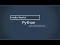 Python Tutorial Hello World