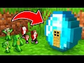 Mikey Family and JJ Family Found a Base inside a Diamond in Minecraft (Maizen)