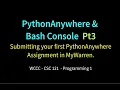 Python Anywhere Bash Console pt3