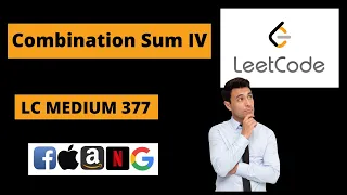 Combination Sum IV Leetcode Medium 377 Dynamic Programming