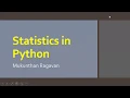 Statistics module in Python