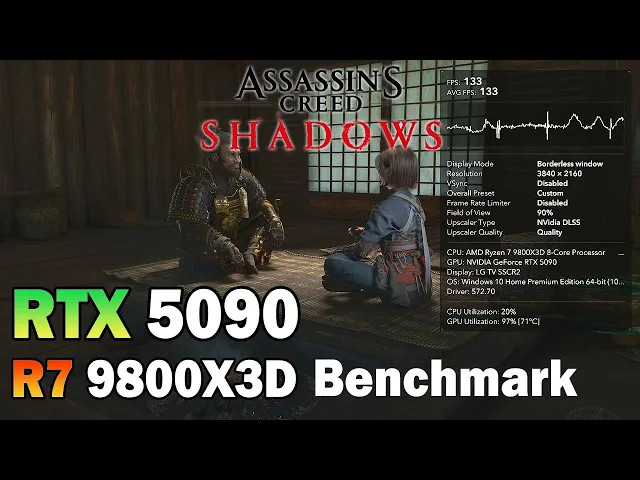 Assassin's Creed Shadows RTX 5090 Benchmark 4K Ray Tracing, Ultra Settings
