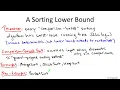 8 6 Omegan log n Lower Bound for Comparison Based Sorting Advanced Optional 13 min