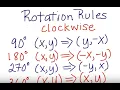 Rotation Rules 90 180 270 degrees Clockwise Counter Clockwise