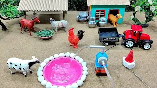 DIY how to make cow shed | house of animals mini water pump project video 