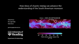 Webinar: How ideas of chaotic mixing can advance the understanding of the South American monsoon