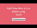Add Show More Less feature using VueJS