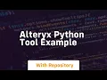 alteryx python tool example